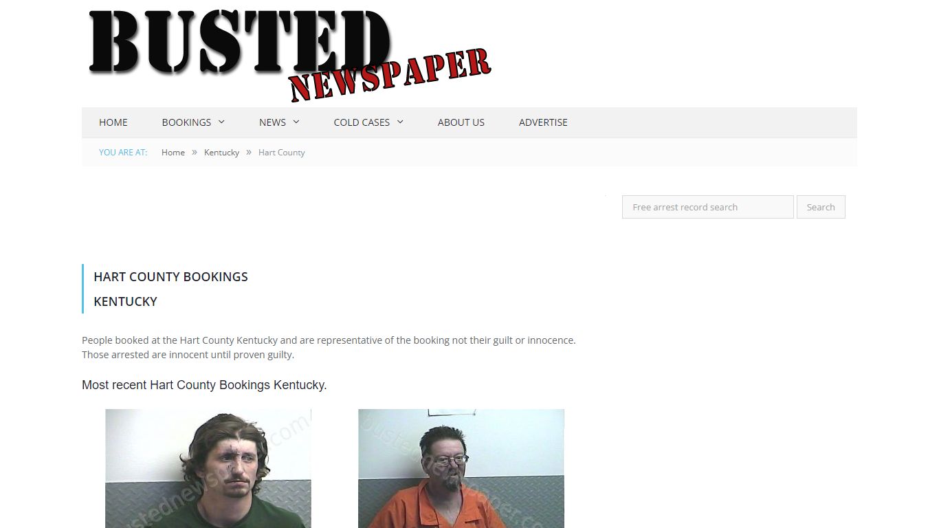 Hart County, KY Mugshots - BUSTEDNEWSPAPER.COM