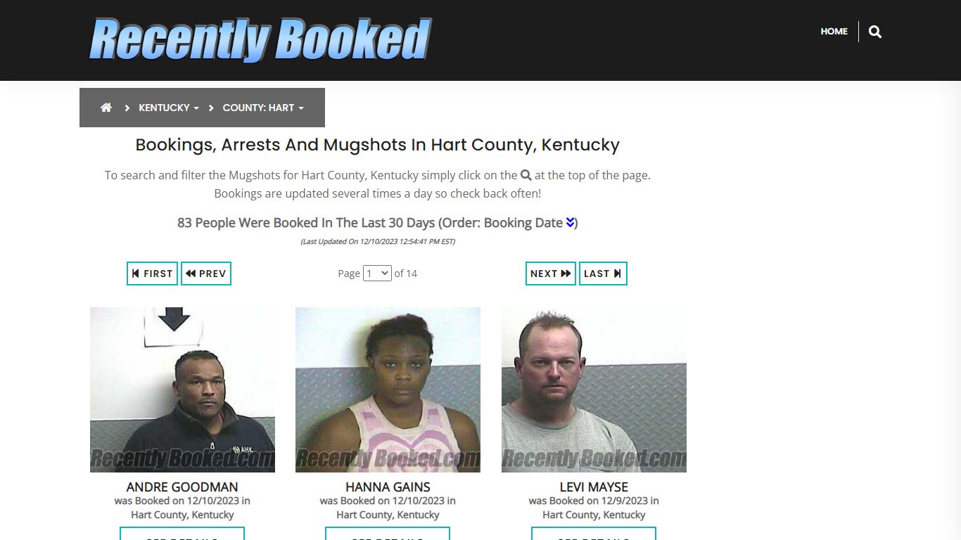 Recent bookings, Arrests, Mugshots in Hart County, Kentucky